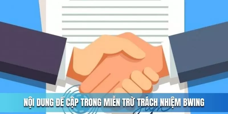 Nội dung được đề cập trong miễn trừ trách nhiệm Bwing
